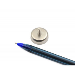 Fixador Magnético Ø20 x 7 mm com pino roscado - 100 peças