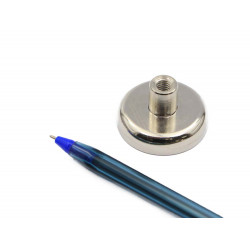Fixador Magnético Ø32 x 8 mm com pino c/ rosca interna