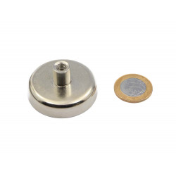 Fixador Magnético Ø48 x 11,5 mm com pino c/ rosca interna