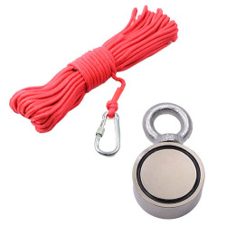 KIT Pesca magnética Imã 110 kg com 20m de corda