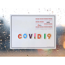 Quadro magnético flexivel branco 60 x 40 cm para vidros