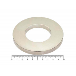 Ímã de neodímio anel 100x10 mm furo 50,8 mm - N42