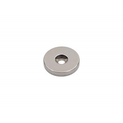 Ímã de neodímio anel 30x5 mm furo escareado 6 mm - N42